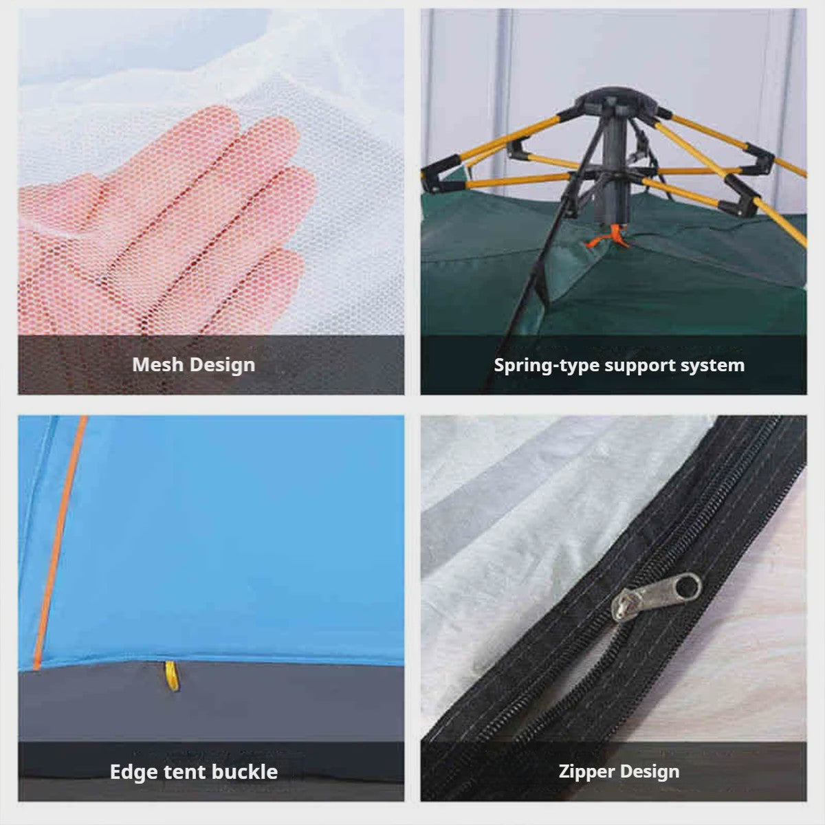 Automatische Pop-Up Tent voor 3-4 Personen - Snel Opzetbaar, Water- en Zonwerend