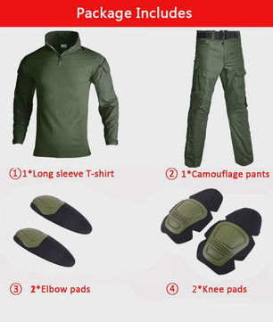 Groen Tactisch Uniform Set: Outdoor Kleding voor Training, Jacht en Paintball