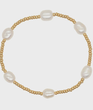 Set van 4 Elegante Armbanden met Goudkleurige Kralen en Parels voor Dames