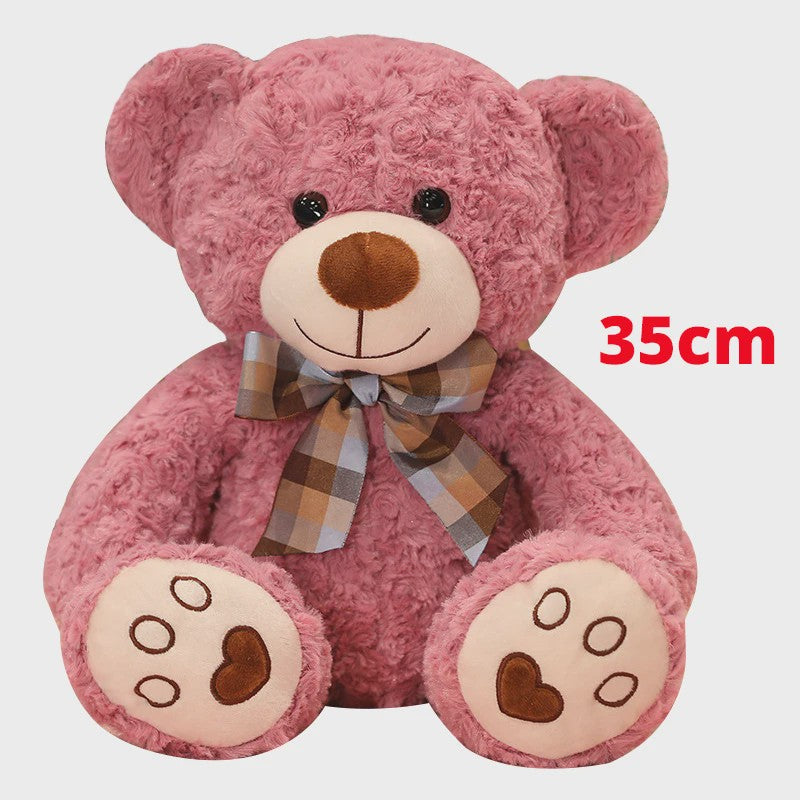 Kawaii Teddybeer Pluche Kussen met Strik - 25/35cm