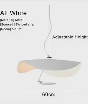 Moderne Lotusblad Hanglamp - LED, Metaal, Goud & Zwart/Wit