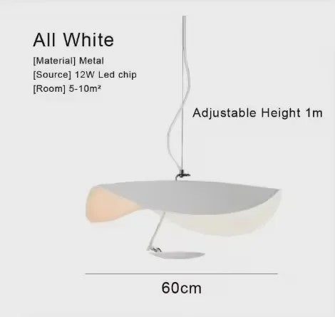Moderne Lotusblad Hanglamp - LED, Metaal, Goud & Zwart/Wit