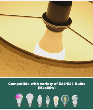 Moderne Boog Vloerlamp 170cm met Linnen Lampenkap, Voetschakelaar & LED E27 Bulb