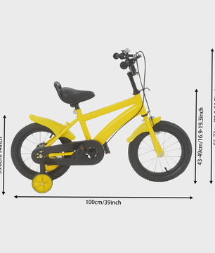 14 Inch Kinderfiets met Zijwielen - Leerfiets voor Jongens en Meisjes