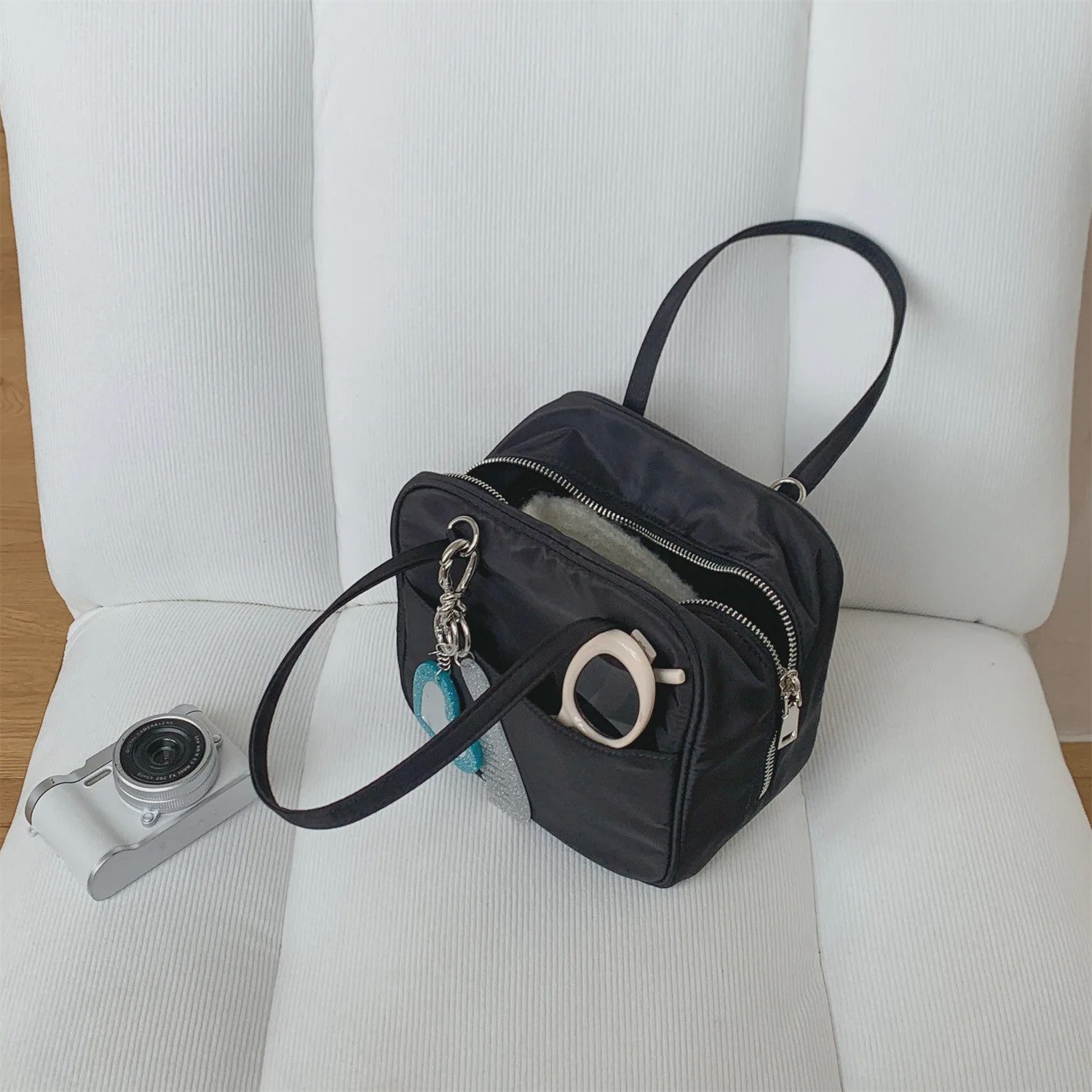Stijlvolle Nylon Boston Bag - Lichtgewicht Schoudertas & Crossbody Tas voor Dames