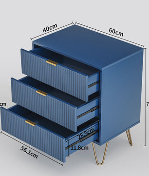 Stijlvol Blauw Sideboard met 2 Deuren - Opbergkast voor Woonkamer, Keuken en Hal