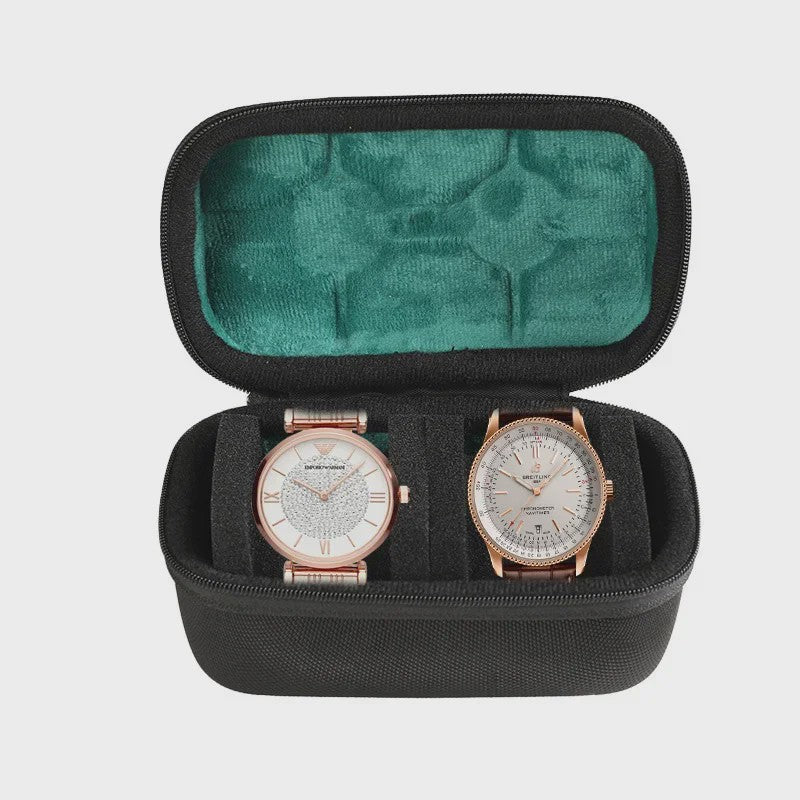 Luxe Horloge Reiskoffer - Harde Rol Organizer met Rode Voering voor 1, 2, 3, 5, 6 of 10 Horloges