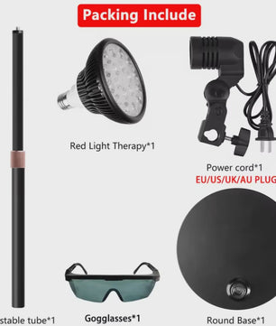 Roodlichttherapie Lamp 660nm & 850nm met Statief - Huidverbetering & Pijnverlichting