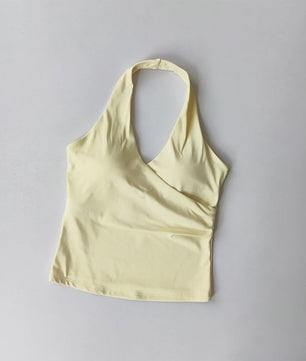 Comfortabele Sport BH met V-hals en Halter Nek - Ademend & Stijlvol