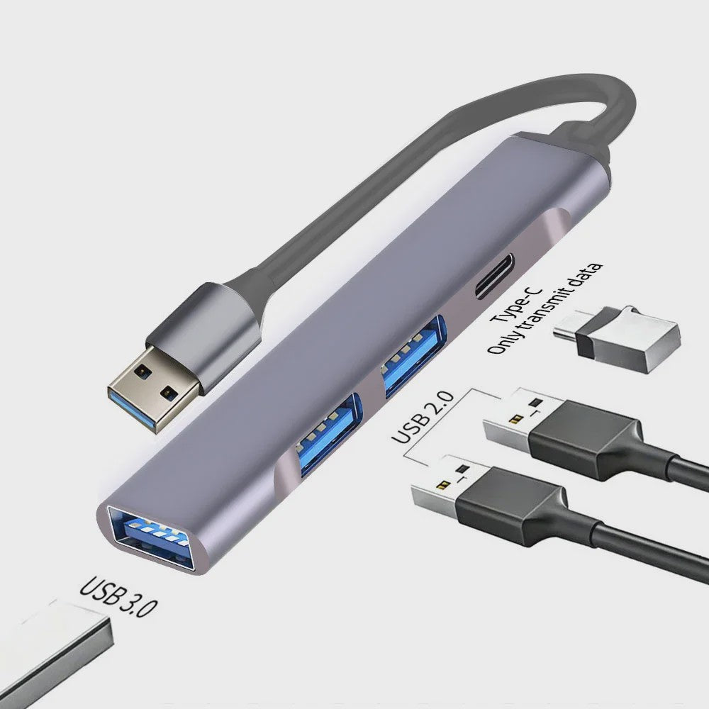 USB C Hub 3.0 & 2.0 Poorten, Type-C Docking Station met 5Gbps Snelheid & OTG Adapter
