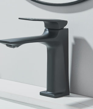 Moderne Wastafelkraan Messing - Enkel Hendel Mixer - Warm & Koud Water