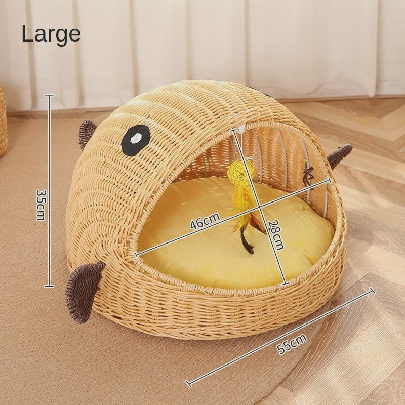 Luxe Rotan Kattenmand Hangend Nest - Comfortabel & Wasbaar