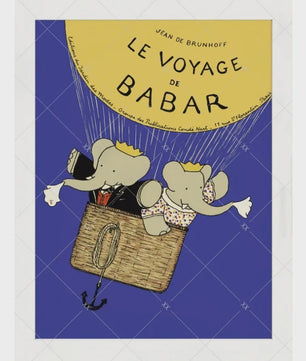 Babar Poster Canvas - Sprookjes Kunst voor Kinderkamer & Babykamer Decoratie