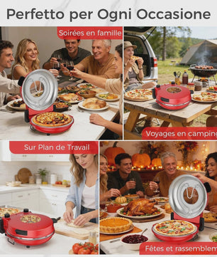Elektrische Pizzaoven met Pizzasteen - Snel & Verstelbare Temperatuur