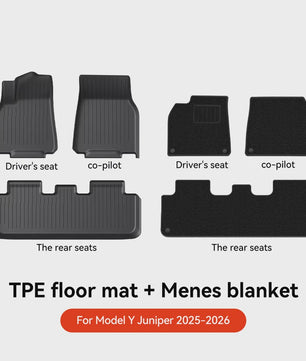 YZ TPE Vloermatten en Kofferbakmat Set voor Tesla Model Y Juniper (2025-2026) - Waterdicht & Antislip