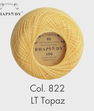 Rhapsody Garen Maat 80 - 100% Egyptisch Katoen voor Haken, Breien & Macramé - 31 Kleuren
