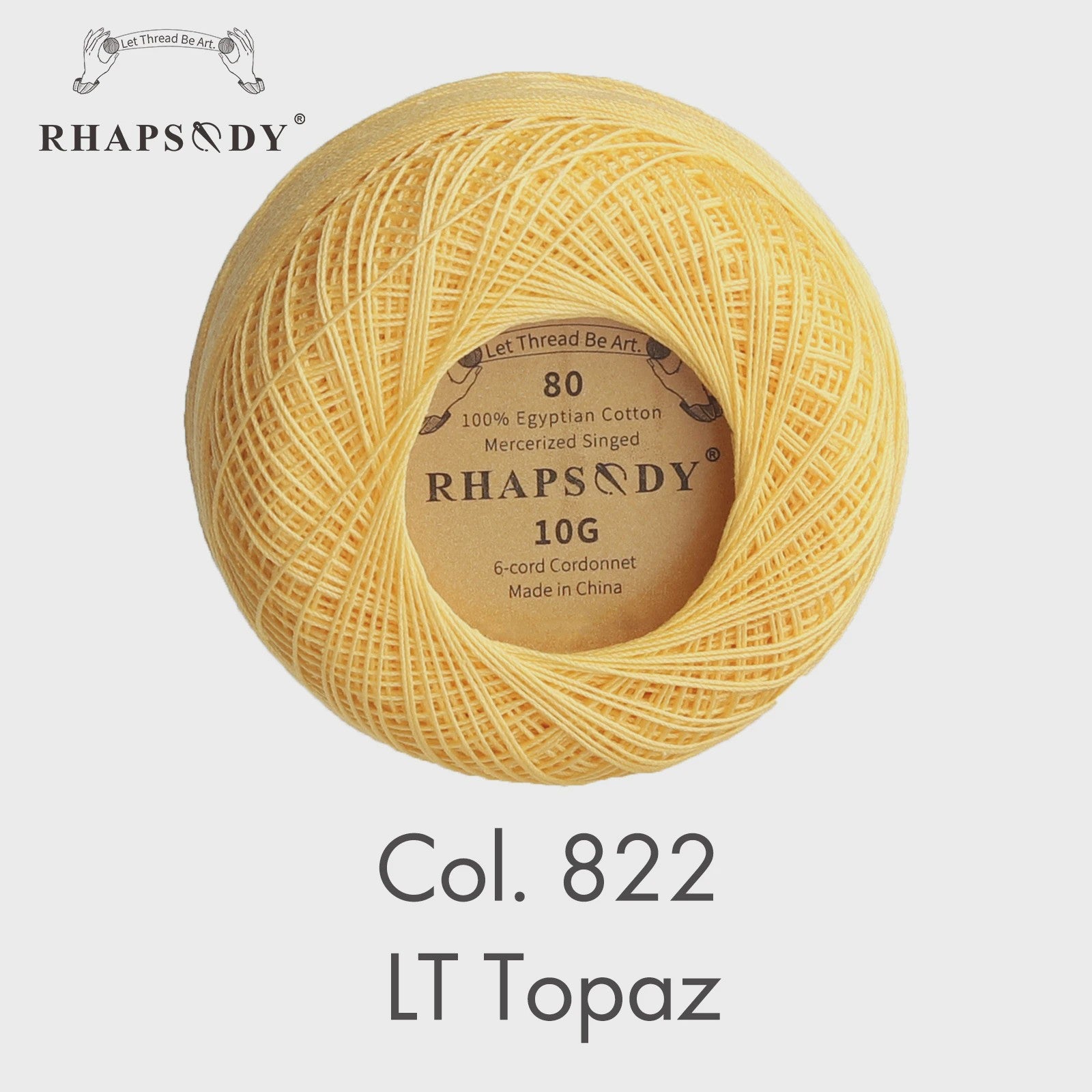 Rhapsody Garen Maat 80 - 100% Egyptisch Katoen voor Haken, Breien & Macramé - 31 Kleuren