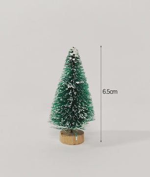 Set van 5 of 8 Mini Kerstboompjes - Tafeldecoratie met Houten Voet