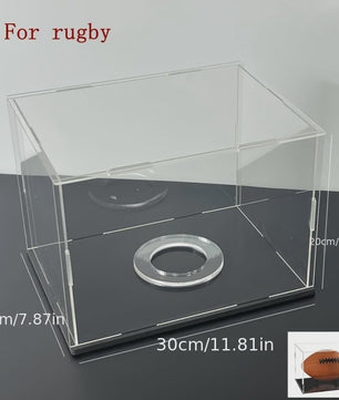 Acryl Display Box met Bodemplaat - Stofvrij Presenteren van Sportballen