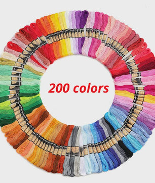 Grote Set Borduurzijde - 447 Kleuren Katoen Floss voor Kruissteek & DIY Naaien