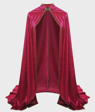 Unisex Middeleeuwse Fluwelen Cape met Opstaande Kraag - Renaissance Kostuum voor Feest, Cosplay & Podium