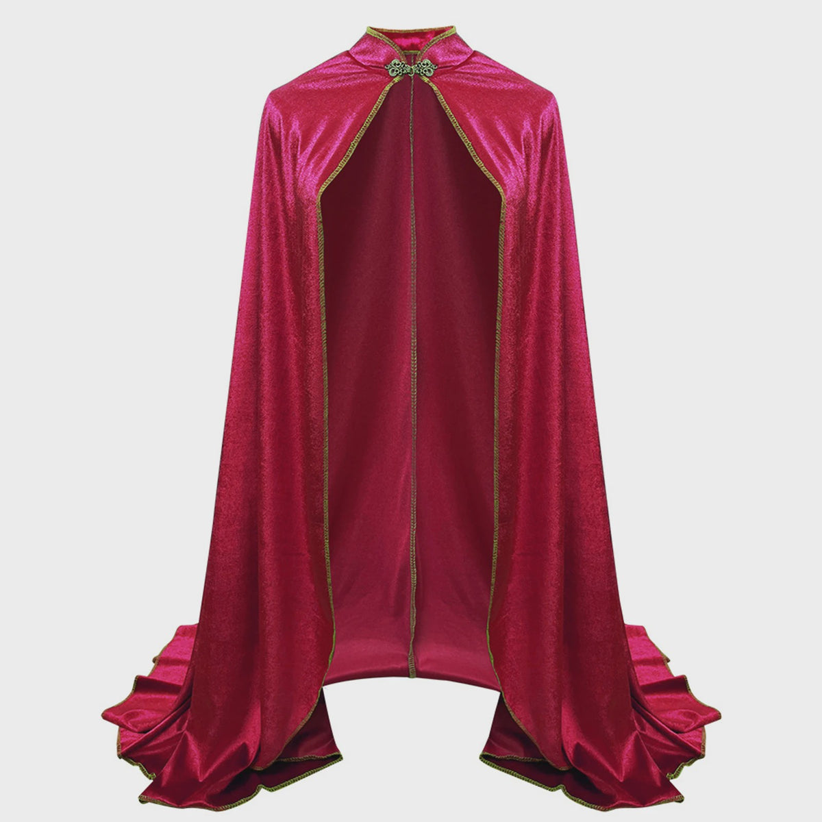 Unisex Middeleeuwse Fluwelen Cape met Opstaande Kraag - Renaissance Kostuum voor Feest, Cosplay & Podium