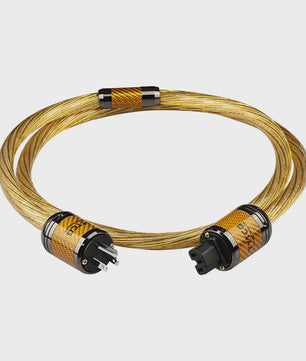 Hi-end 7N OCC Zilver Verguld Audiophile Netkabel met Carbon Fiber Rhodium Plug voor Hifi CD Versterker