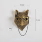 Gouden Hertenkop Wandhaak - Decoratieve Resin Muurhanger met Opbergfunctie
