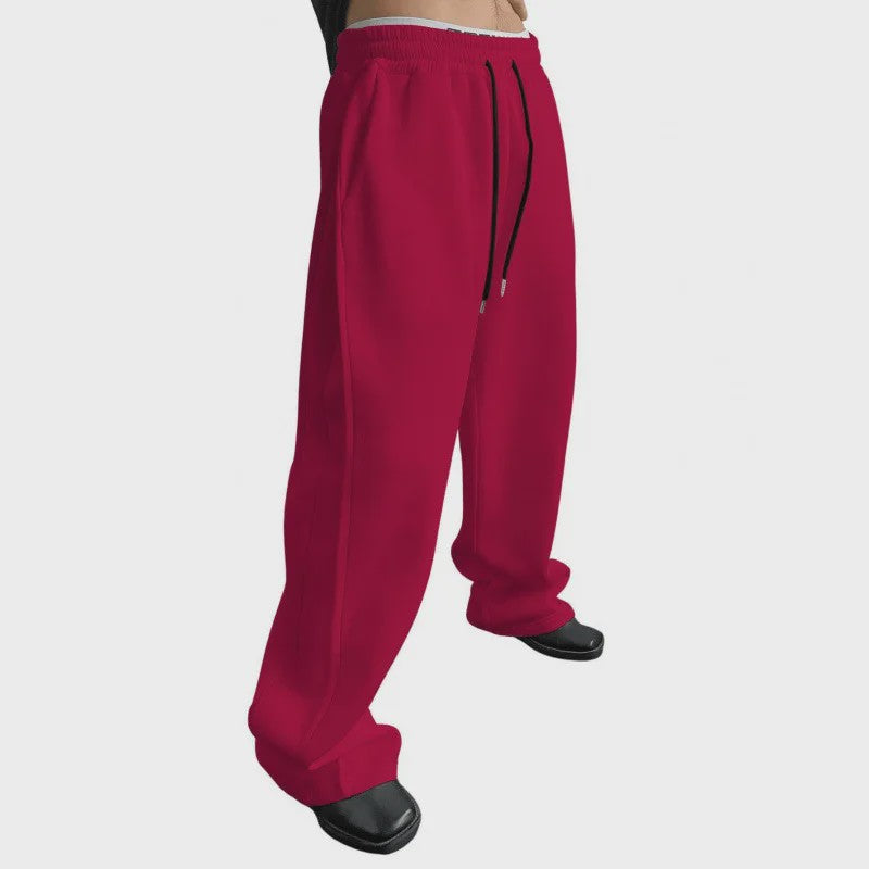 Herfst/Winter Heren Broek - Losse Pasvorm, Elastische Tailleband & Zakken