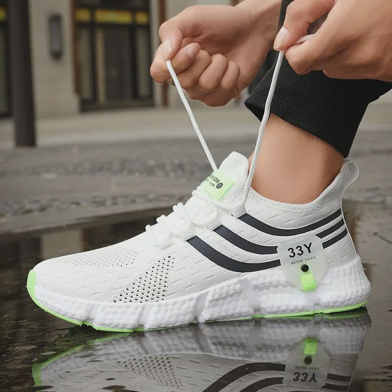 Herensneakers Ademend Lichtgewicht Mesh - Casual Sport & Hardloopschoenen