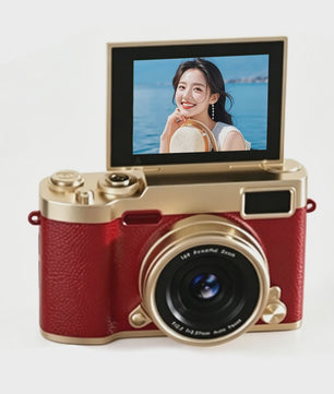 Compacte Digitale Camera met 4K Ultra HD, 16x Zoom & Draaibaar 180° Scherm voor Vlogs