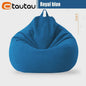 70cm Gevulde Beanbag Sofa van Katoen Linnen - Comfortabele Loungestoel voor Ontspanning