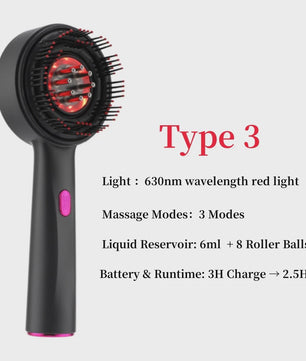 Elektrische Massage Kam met Rode Lichttherapie voor Haargroei en Scalp Verzorging