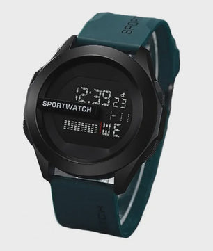 Sportief Heren Horloge: Digitaal LED Alarm & Stopwatch, Waterdicht Fitness Horloge