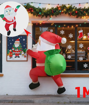 Opblaasbare Kerstman 1.5M - Feestelijke Tuindecoratie met LED Verlichting