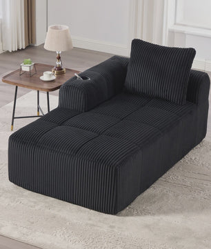 Moderne Modulaire Bank met Bekerhouder en Zijvak - Compact & Comfortabel