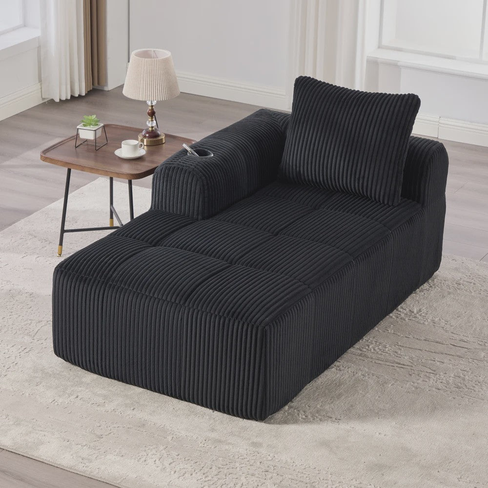 Moderne Modulaire Bank met Bekerhouder en Zijvak - Compact & Comfortabel