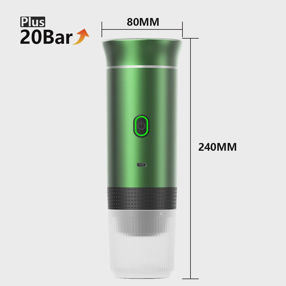 Draagbare Elektrische Espressomachine - 3-in-1 Koffiezetter voor Auto, Thuis & Camping