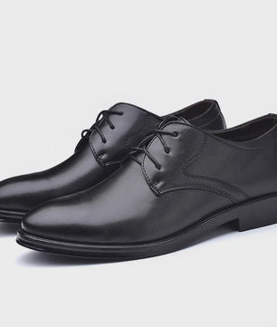 Zwarte Leren Herenschoenen - Stijlvolle Oxfords voor Formele Gelegenheden