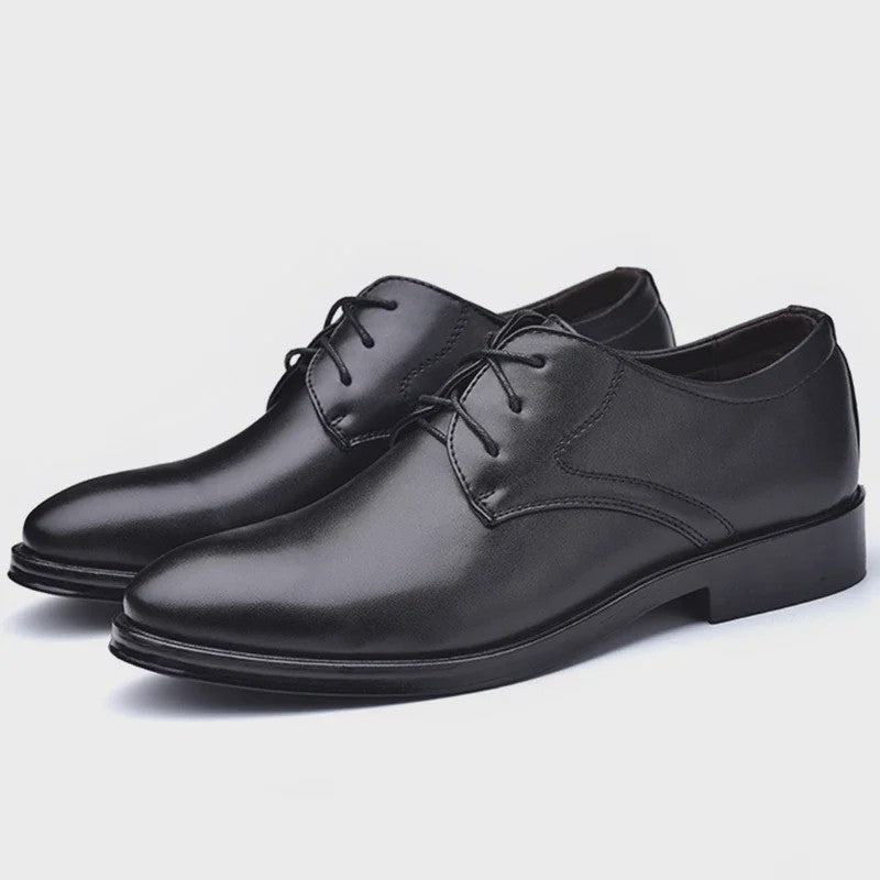 Zwarte Leren Herenschoenen - Stijlvolle Oxfords voor Formele Gelegenheden