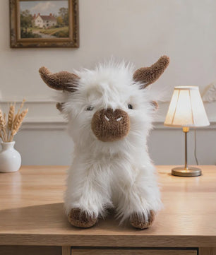Schattige Highland Cattle Pluche Knuffel - Zacht & Fluffy Dier - Verkrijgbaar in 30/50cm - Zit of Lig Positie