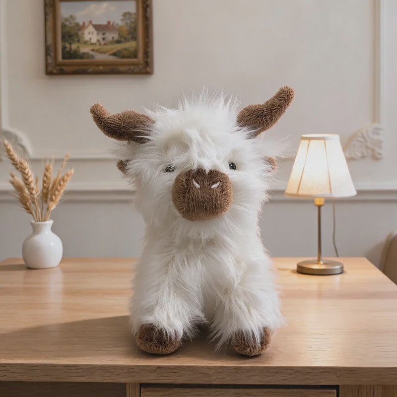 Schattige Highland Cattle Pluche Knuffel - Zacht & Fluffy Dier - Verkrijgbaar in 30/50cm - Zit of Lig Positie