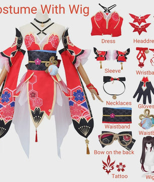 Honkai Star Rail Sparkle Cosplay Kostuum Set - Compleet met Pruik & Masker voor Dames