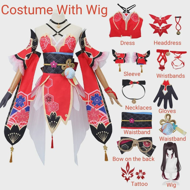Honkai Star Rail Sparkle Cosplay Kostuum Set - Compleet met Pruik & Masker voor Dames
