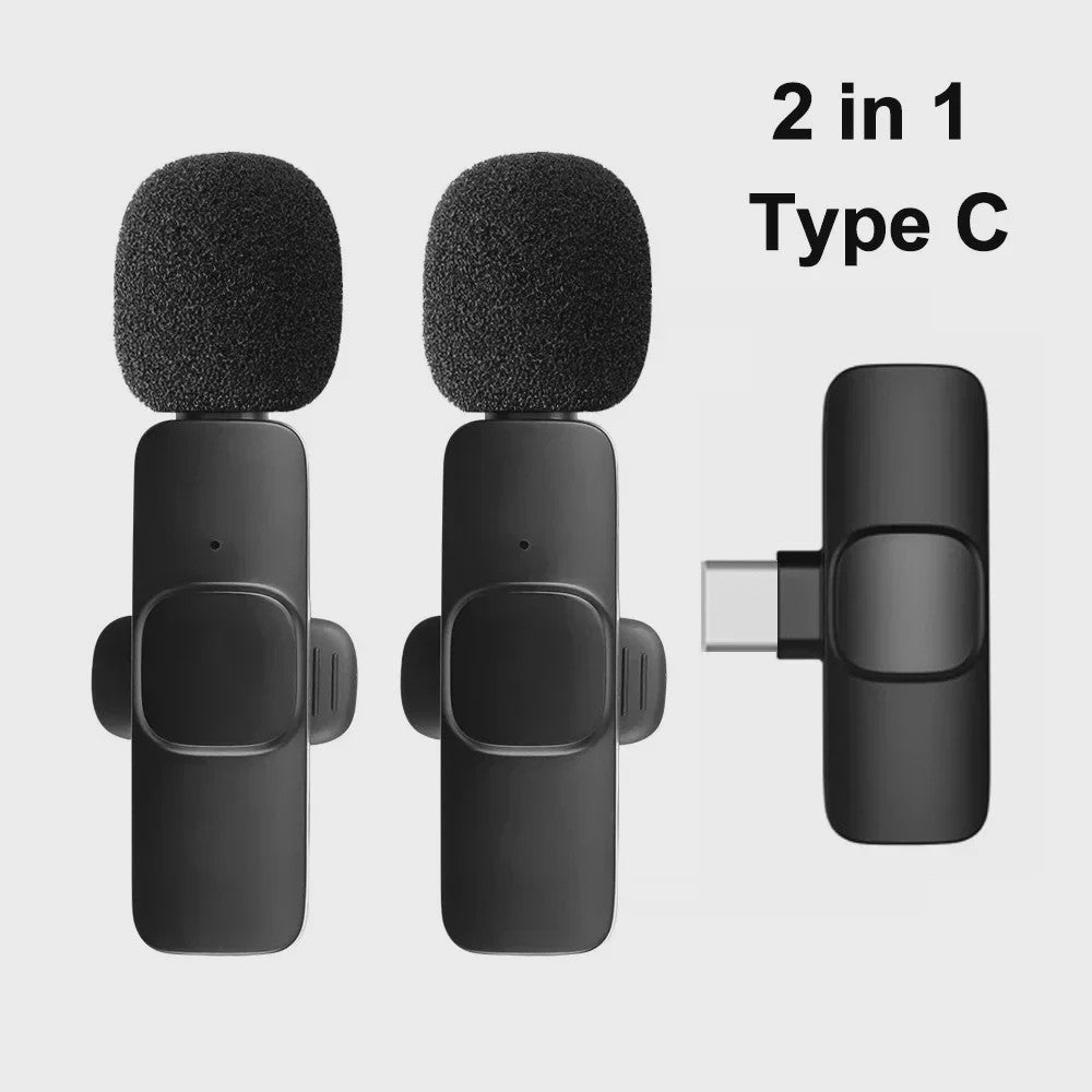 Draadloze Lavalier Microfoon Set (2.4G) voor iPhone & Android - Live Streaming & Opnames