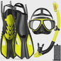Complete snorkelset voor volwassenen: masker, snorkel, flippers en tas