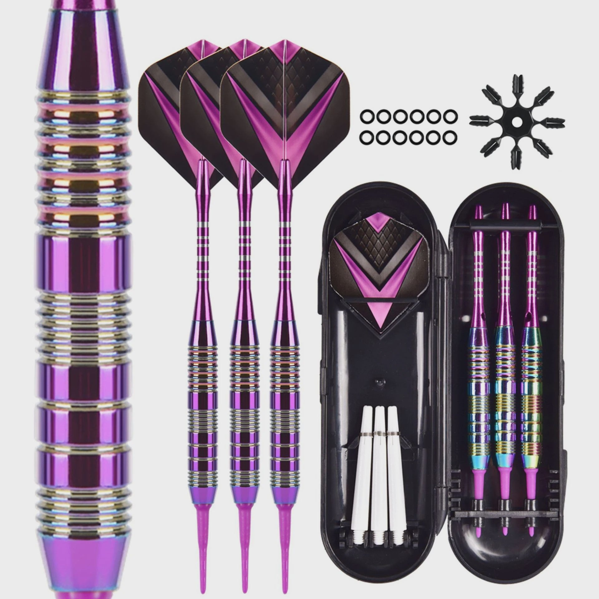 TRALOW Soft Tip Darts Set met Elektronisch Dartbord & Protector - Perfect voor Feestjes, Competities en Familie Spelletjes