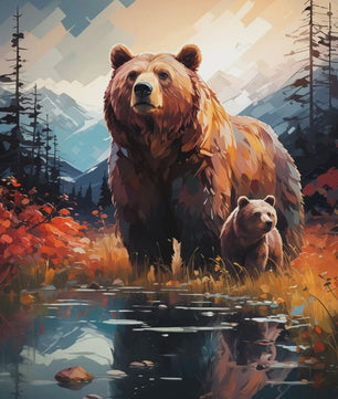 Canvas Posters: Majestueuze Wilde Dieren & Berglandschappen voor aan de Muur