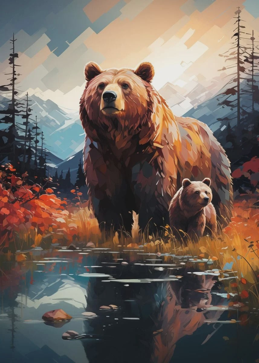 Canvas Posters: Majestueuze Wilde Dieren & Berglandschappen voor aan de Muur
