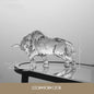 Kristallen Stier Beeldje - Luxe Acryl Ox Sculptuur voor Woonkamer & Kantoor Decoratie